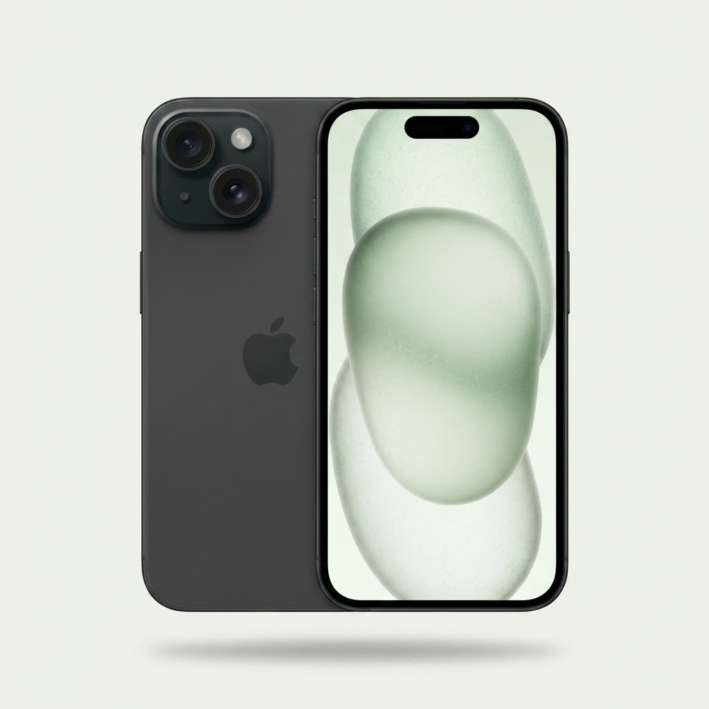 iPhone 15 vu sous un autre angle